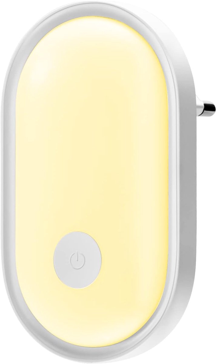 LED Nachtlichtje, Automatische Baby Nachtlamp met Schemersensor en Verstelbare Helderheid, Plug-and-Play Nachtlamp voor Babykamer, Trap, Gang, Keuken, Badkamer(Y2)