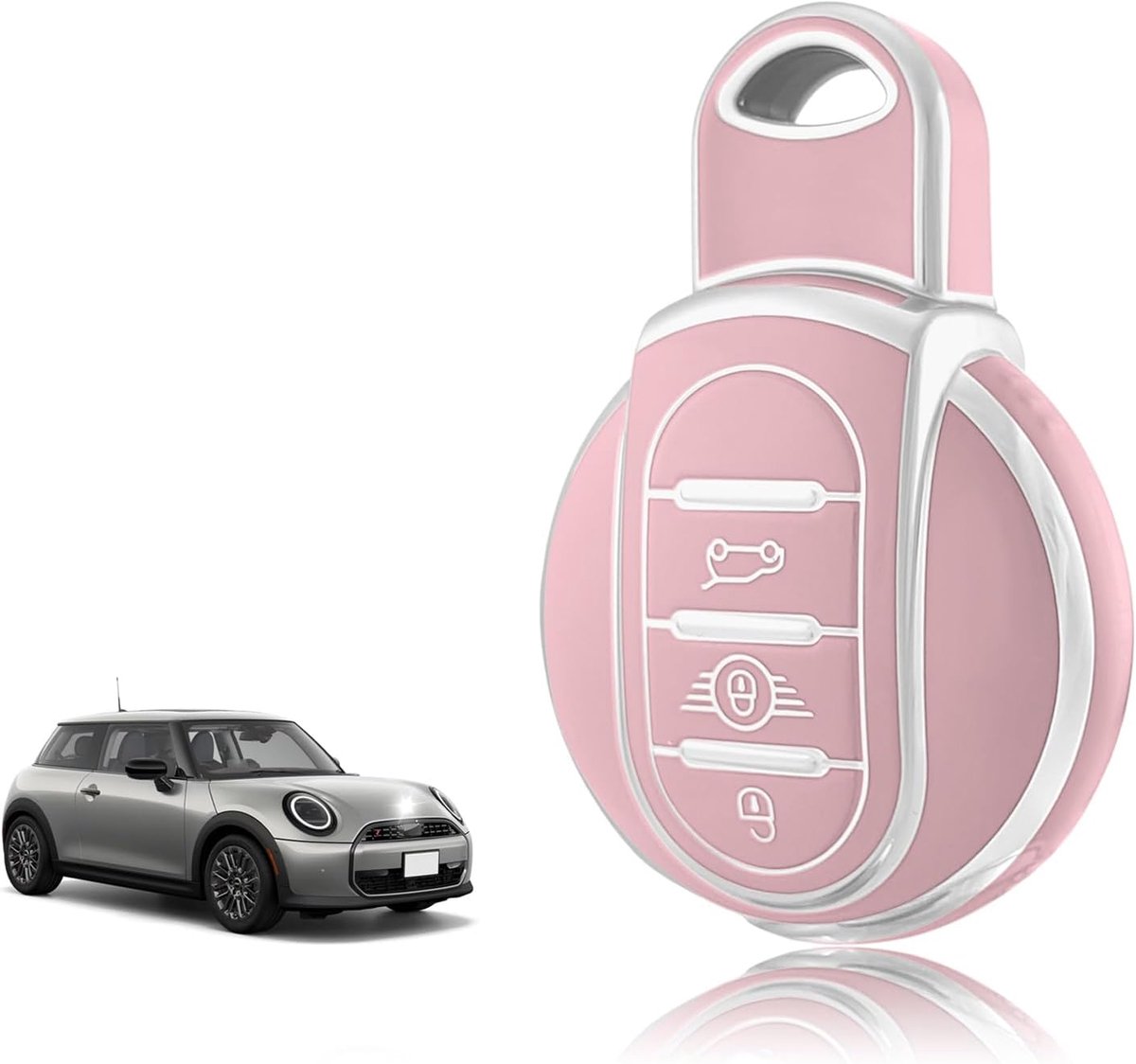 Sleutelhoes TPU, Autosleutelhoes Geschikt voor BMW Mini Cooper One/S/D/SD/SE Clubman Countryman Cabrio F54 F55 F56 F57 F60 R55 R56 R57, Sleutel Cover Bescherming Sleutelbehuizing - Smart Key