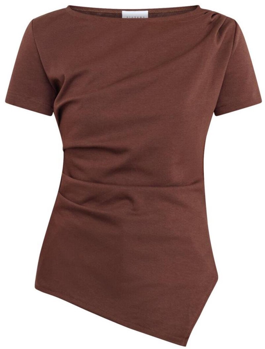 SisterS point T-shirt Veda Top 20055 D. Chocolate Dames Maat - XL