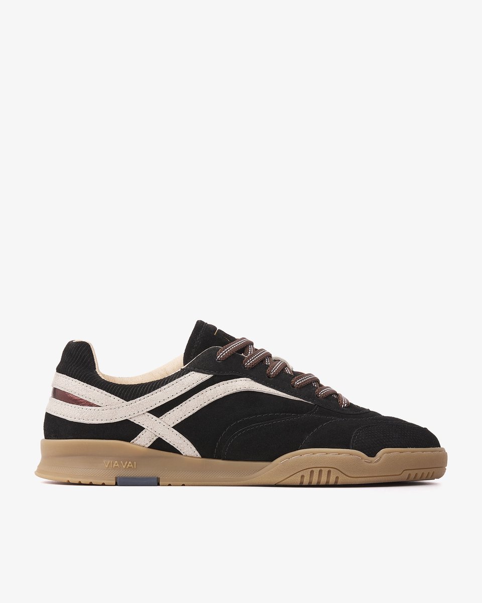 VIA VAI Kris Dante Sneakers Dames - Leer,Suède - Zwart - Maat 40