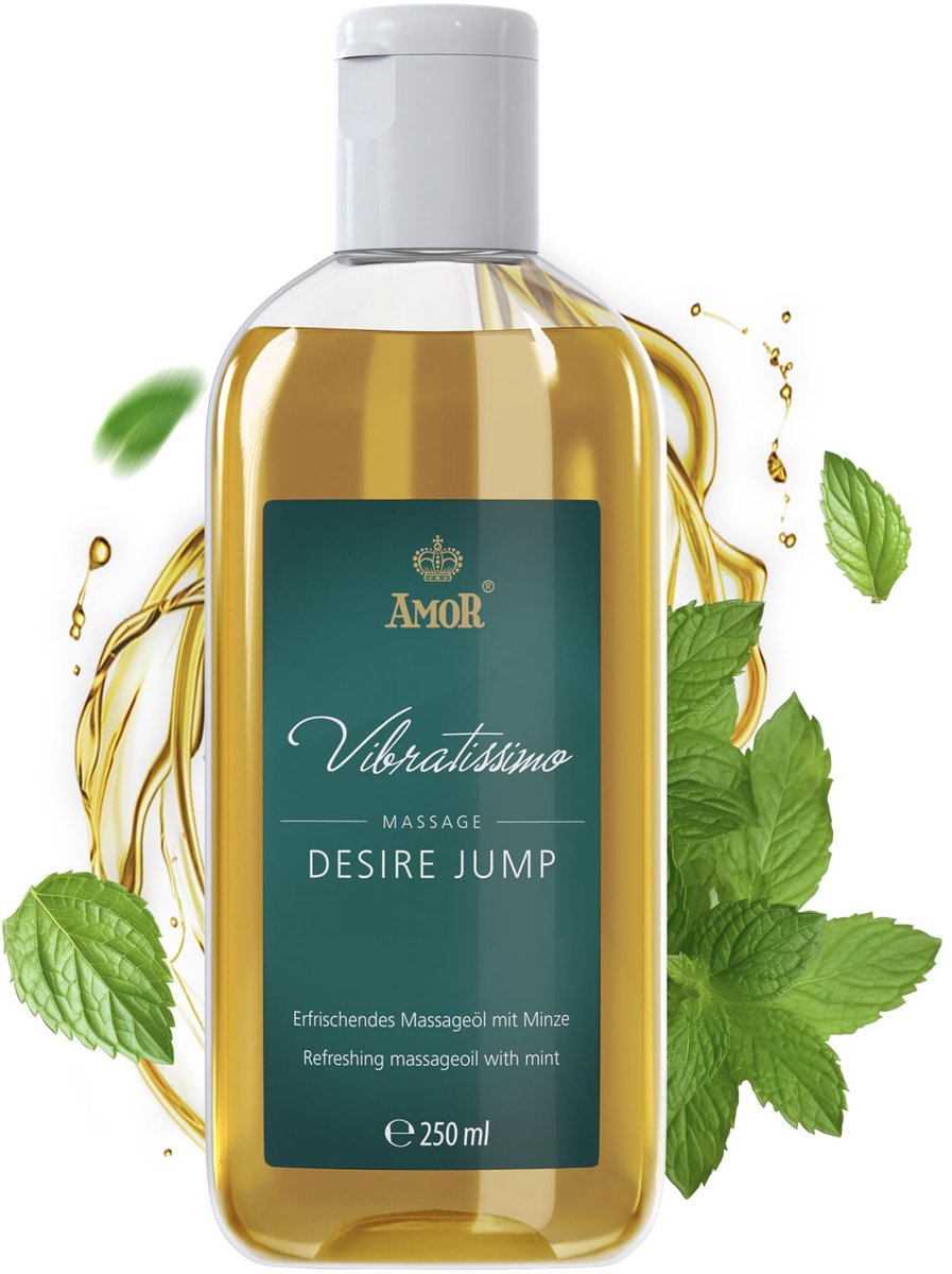 Vibratissimo 'Desire Jump': verfrissende massageolie met mint, erotische liefdesolie