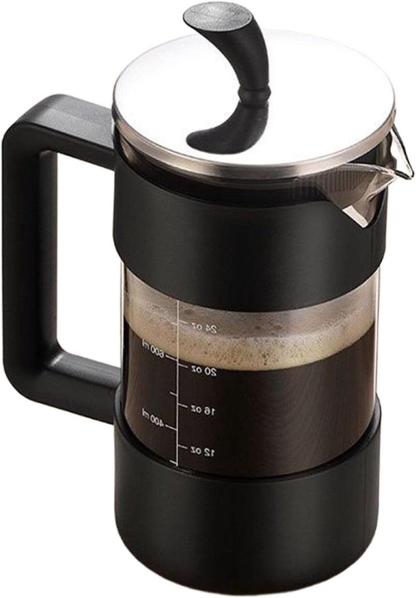 Gepresse Koffiezetter - French Press - Koffie Zetten - Druppelvrij Schenken - 1 Liter - Glas
