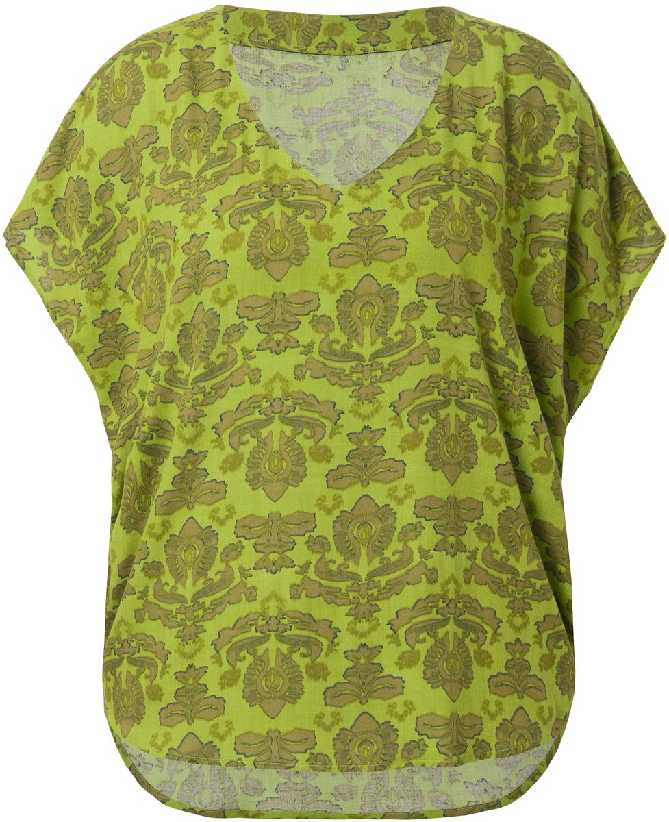 Studio Untold - Dames - Overhemdblouse oversized paisley - Erwtengroen - Maat 46+
