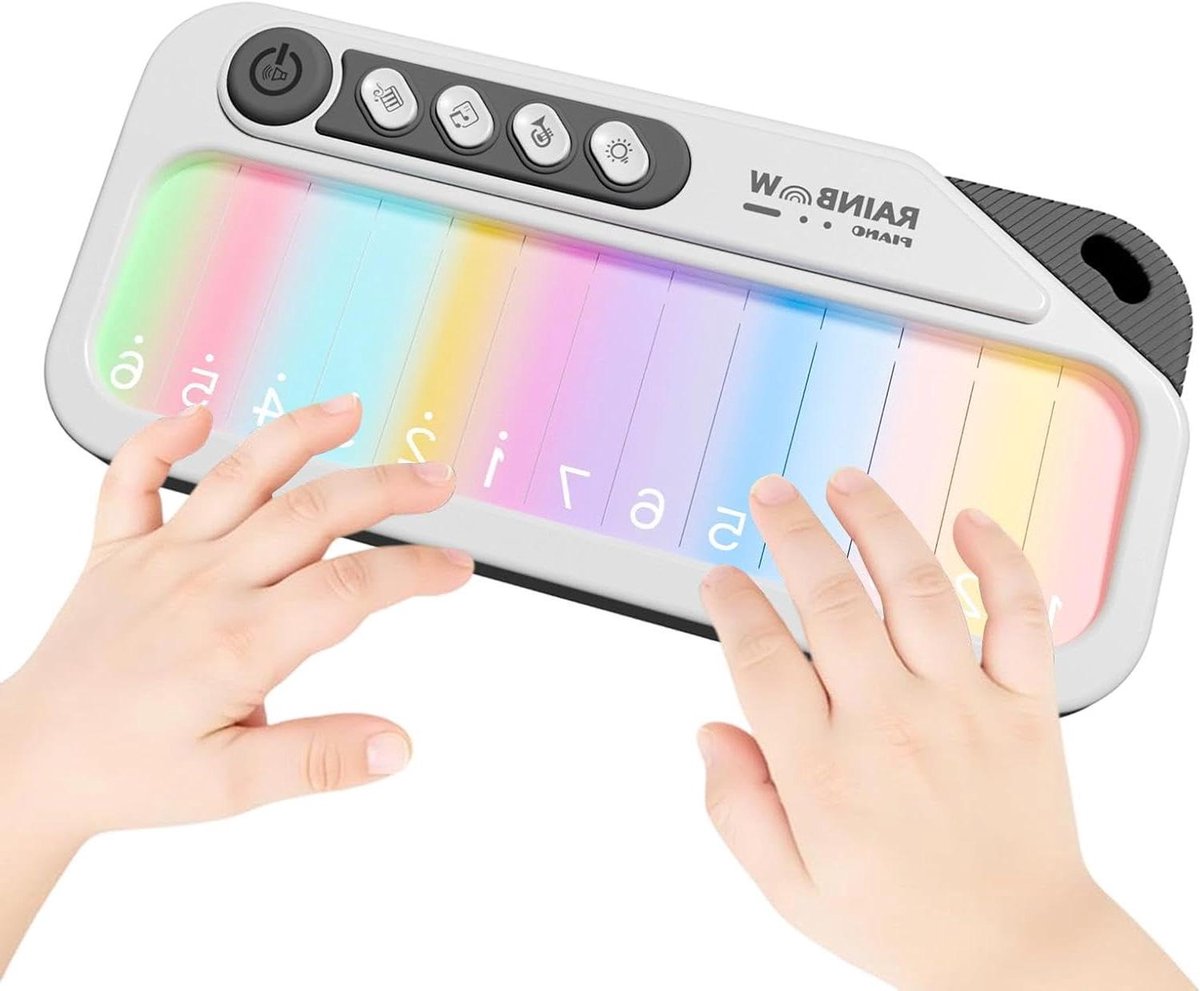 Speelgoedpiano Kinderen - Mini Keyboard Leer - Muziek Leren Spelen - Lichtgevend Toetsenbord - 17.7 x 8.8 x 4 cm