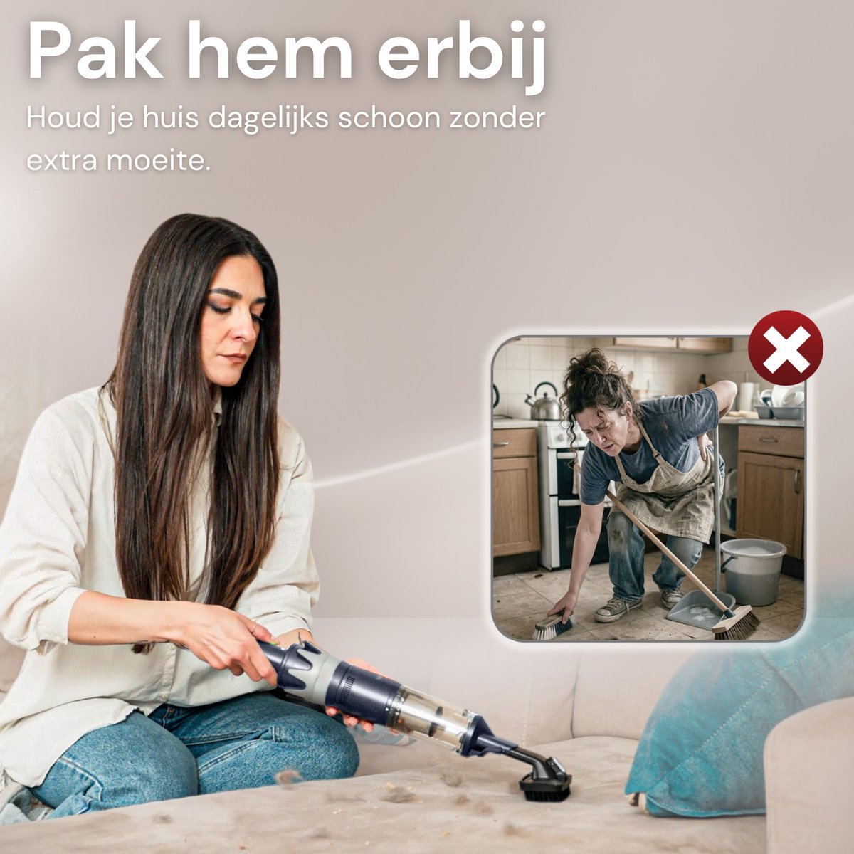 RD Commerce Vesora® Kruimeldief Snoerloos met HEPA-filter - afbeelding 2