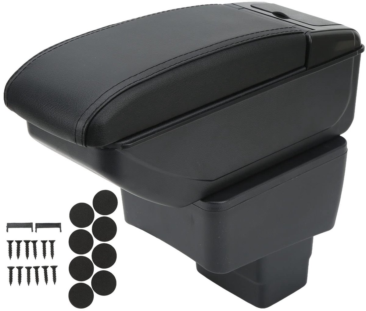 Omgoods - Auto armsteun - Dubbellaags opbergdoos - Zwart - Armsteuncontainer - Autoaccessoire voor Mazda CX-3 2015-2018
