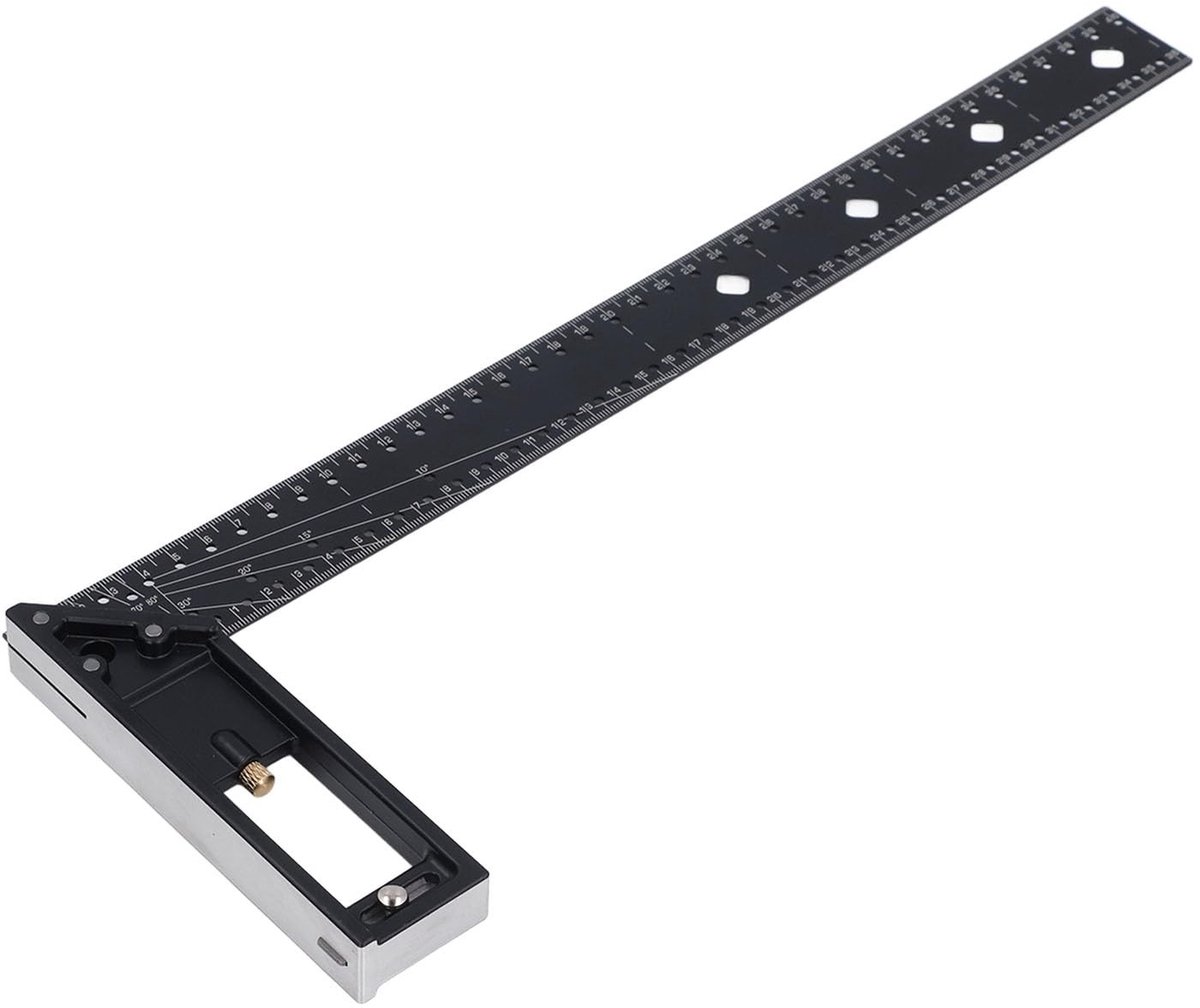 Omgoods- Meetliniaal 16 Inch - Combinatie Framevierkant - L-vormige Liniaal - Multifunctionele Meter - Timmermansvierkant - Voor Meten en Tekenen - Meetlat