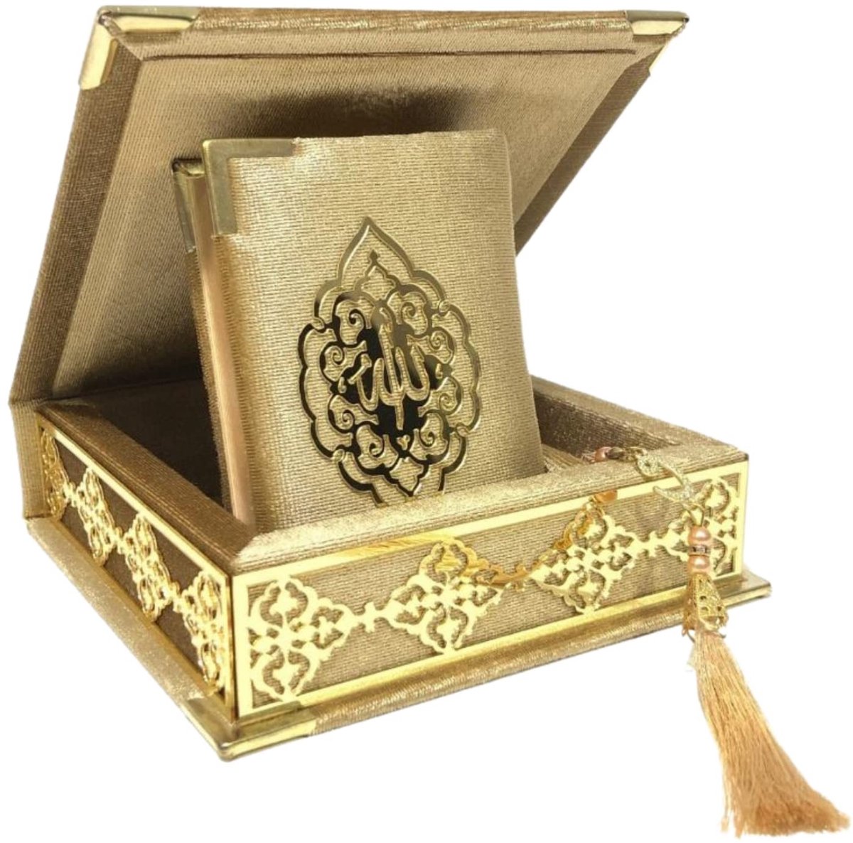 Omgoods - Elegant Quran met Parels en Gebedsketting in Luxe Doos