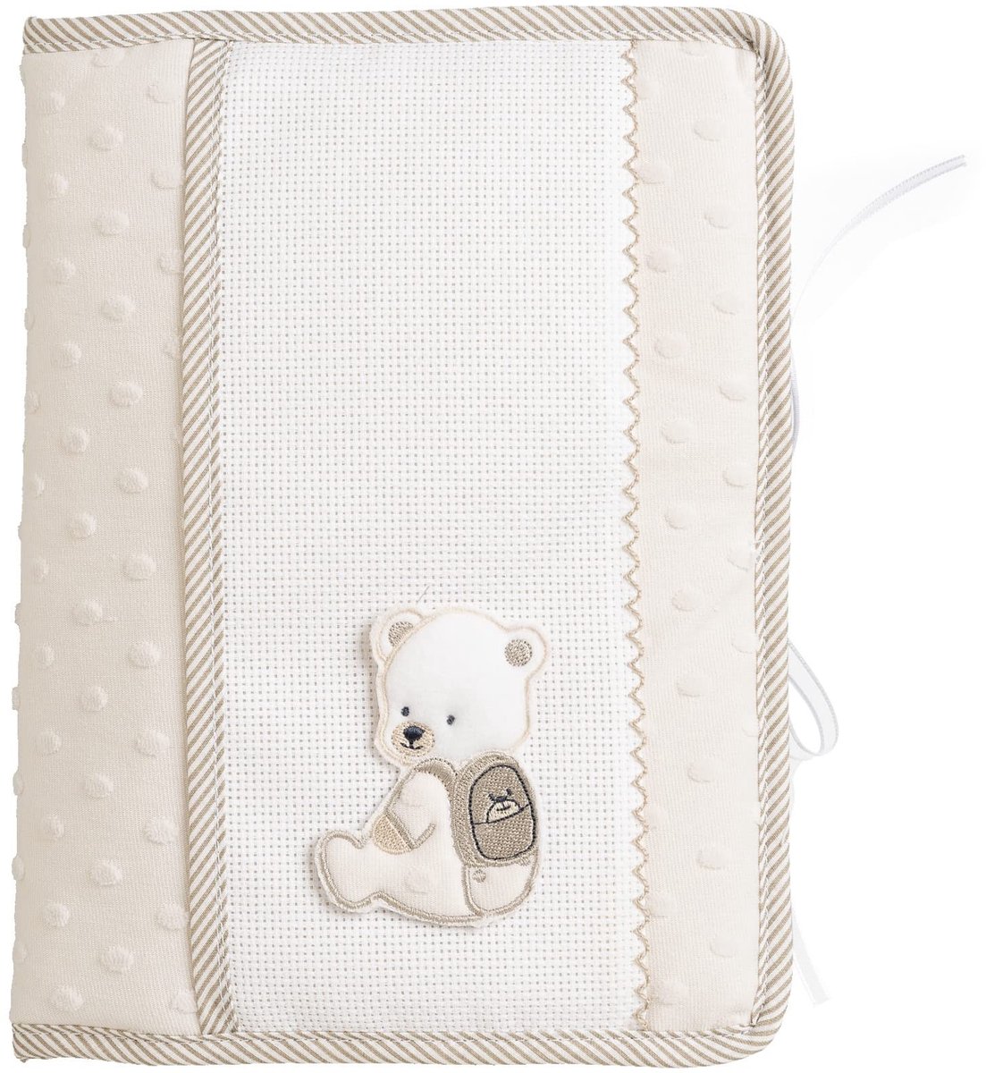 Omgoods - Luiertas en Doekjes Organizer met Borduurruimte in Beige