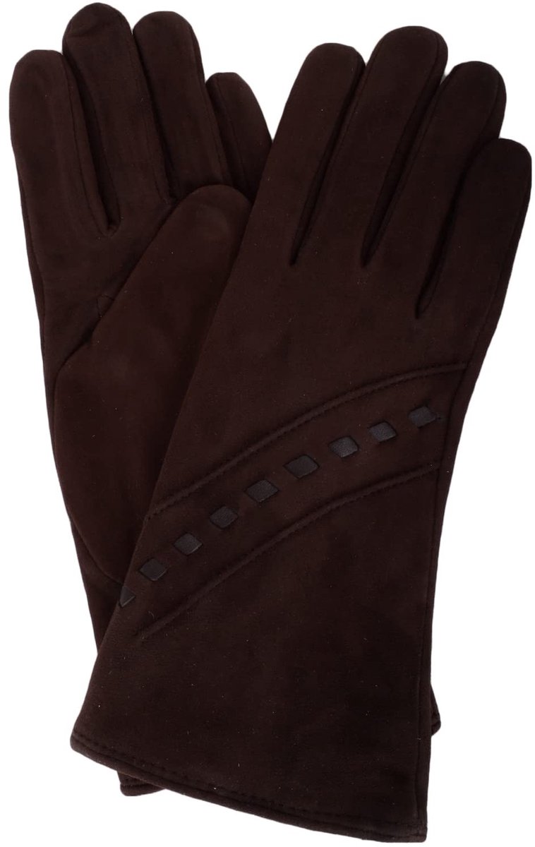 Omgoods - Dames Zachte Suède Winterhandschoenen met Vierkante Details