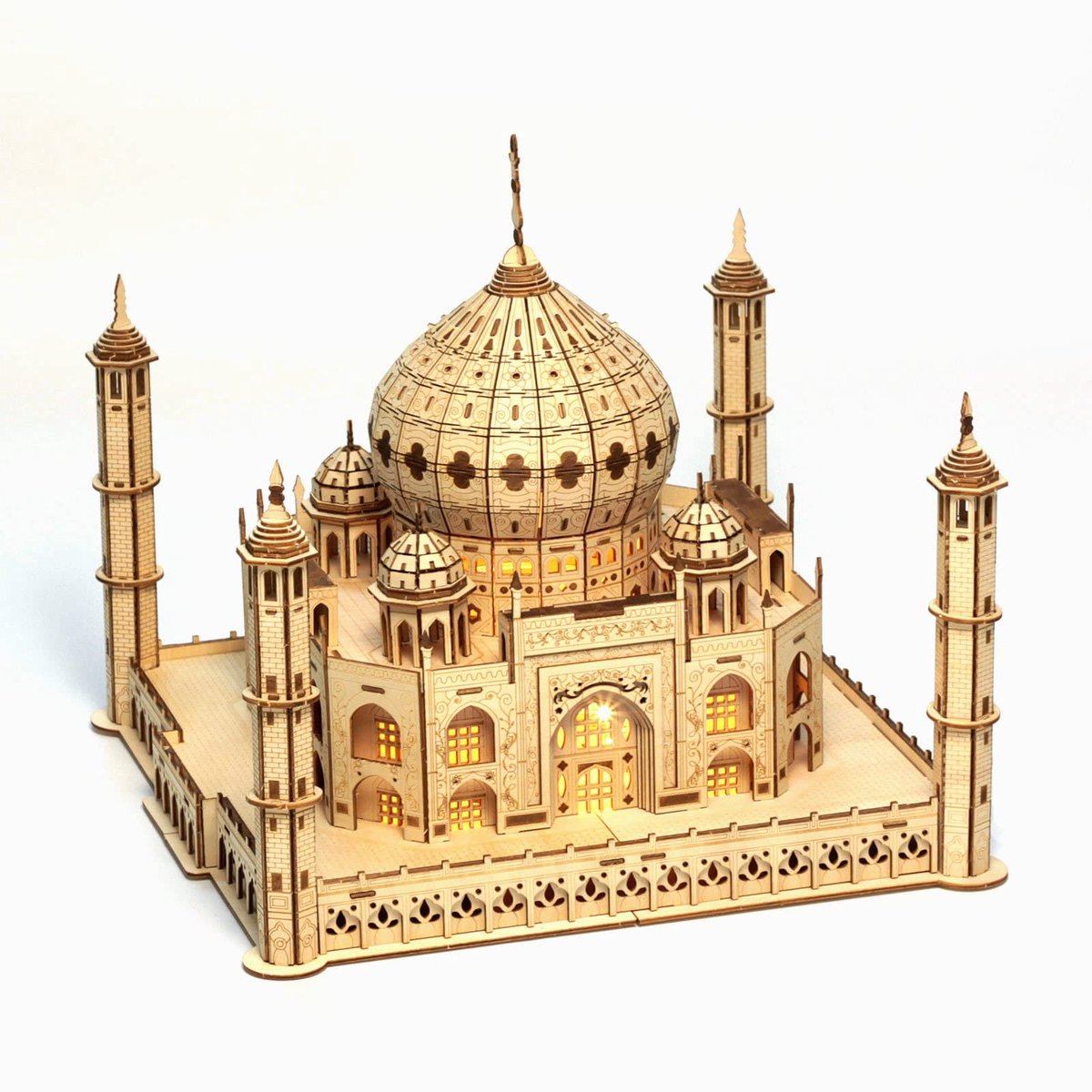Omgoods - Taj Mahal 3D Houten Puzzel - Modelbouwset voor Doe-Het-Zelf Montage