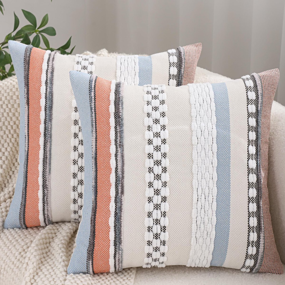 Omgoods - Set van 2 Boho Kussenhoezen 45x45cm