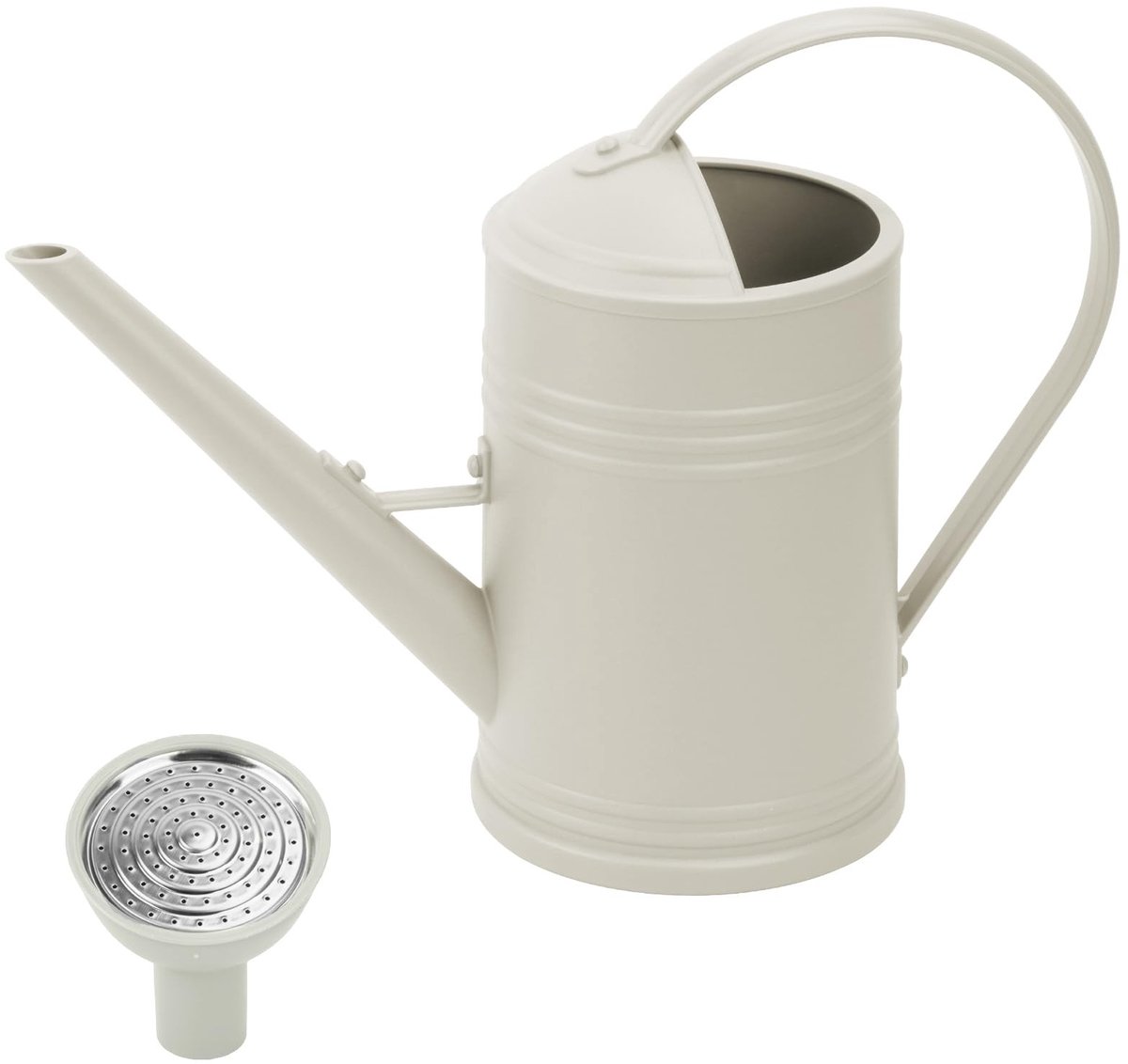 Omgoods - Plastic Gieter voor Binnenplanten - 1.8L Waterkan met Sprinklerkop (Beige)