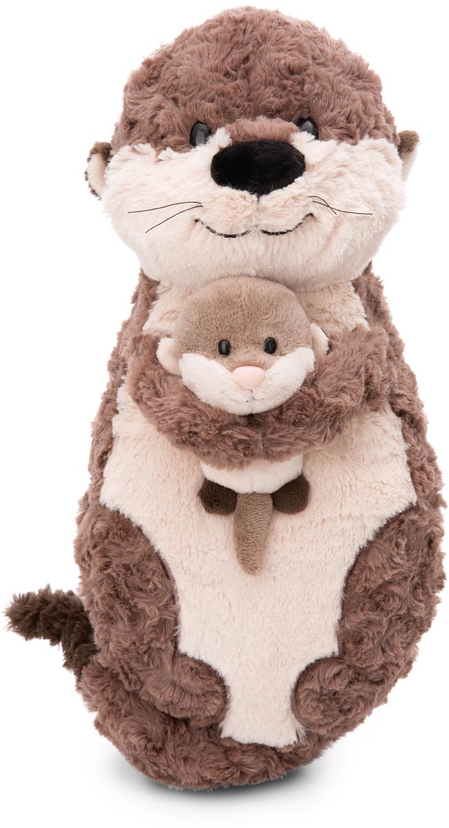 Omgoods - Knuffelkussen Otter Oda 40x20 cm - Zacht en Pluizig
