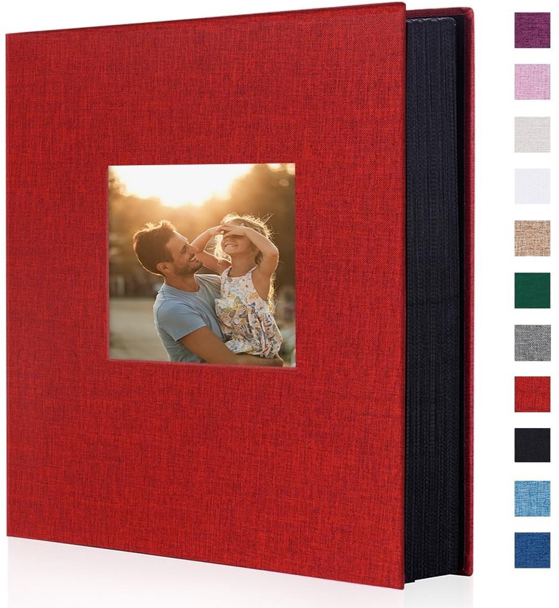 Omgoods - Groot Fotoalbum voor 400 Foto's 6x4 inch met Linnen Kaft
