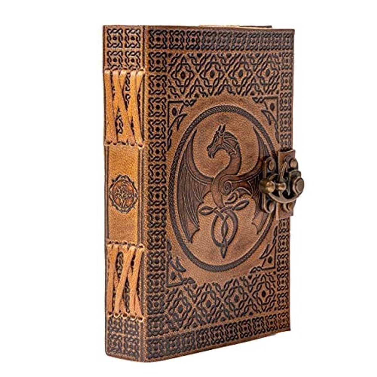 Omgoods - Luxe Vintage Leer Dagboek met Slot voor Notities en Herinneringen