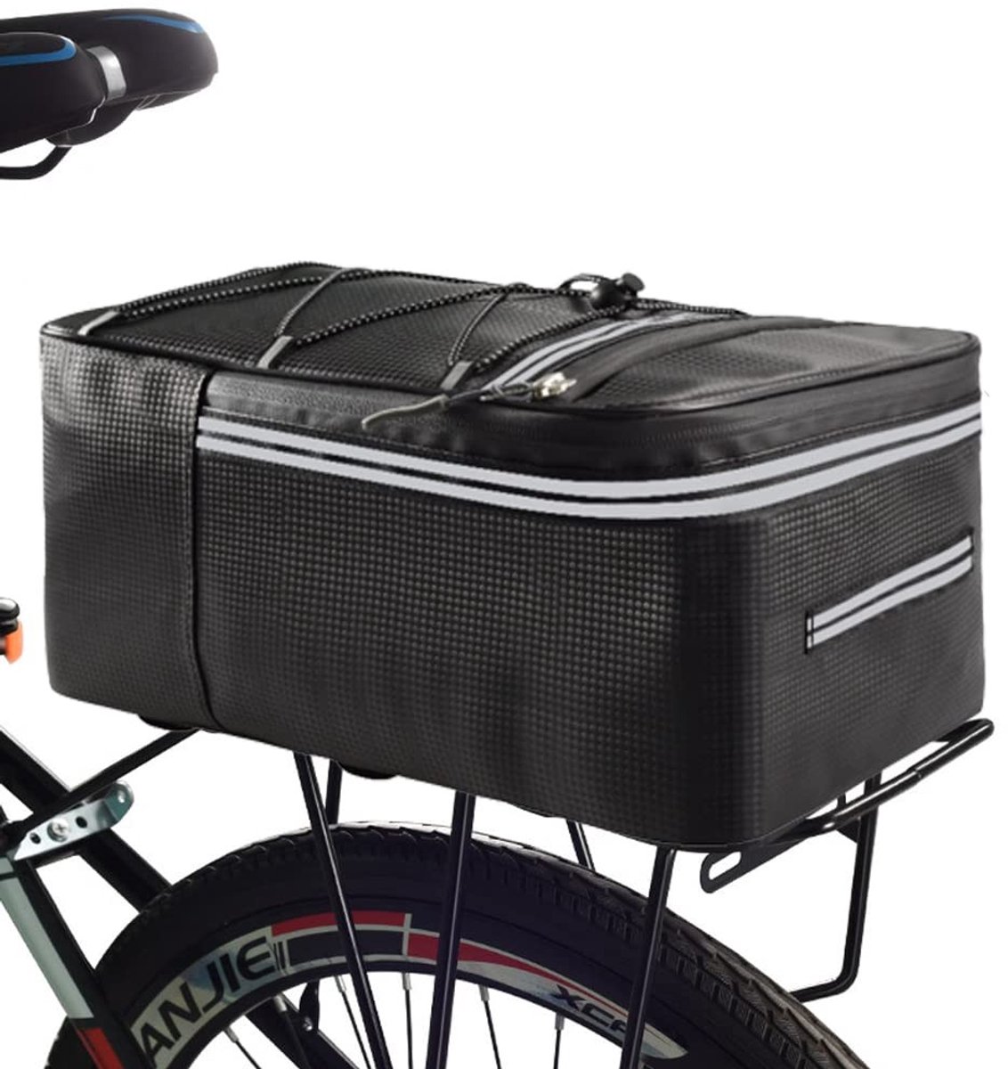 Omgoods - Waterdichte Fietstas voor Pannier Rack met Reflecterende Strips