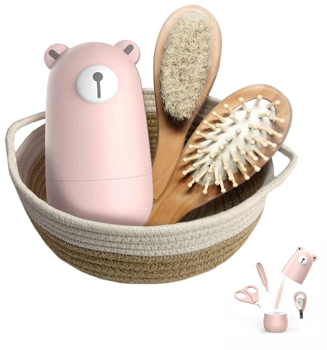 Omgoods - 7 in 1 Verzorgingsset voor Baby's met Nagelschaartje en Kam