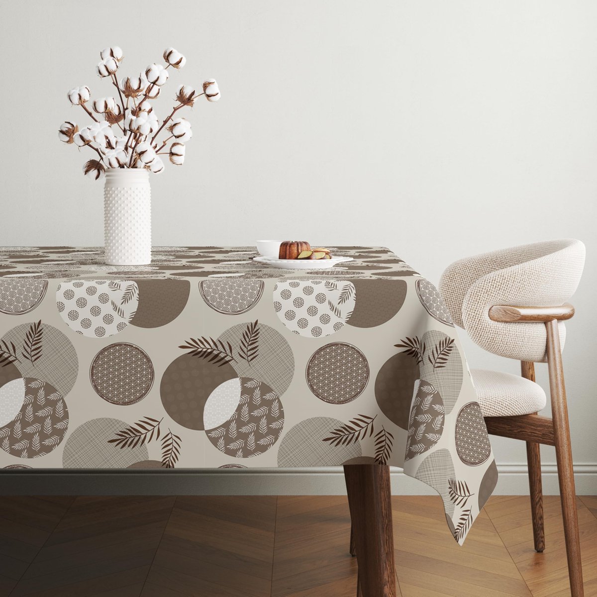 Omgoods - Bruine Oliekatoenen Tafelkleed 220 x 140 cm