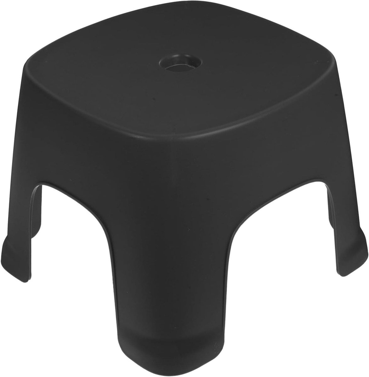 Voetenbank Badkamer - Toiletkruk Opstapje - Ontlasting Verbeteren - Antislip Ontwerp - 20.5 x 19.5 cm - Zwart