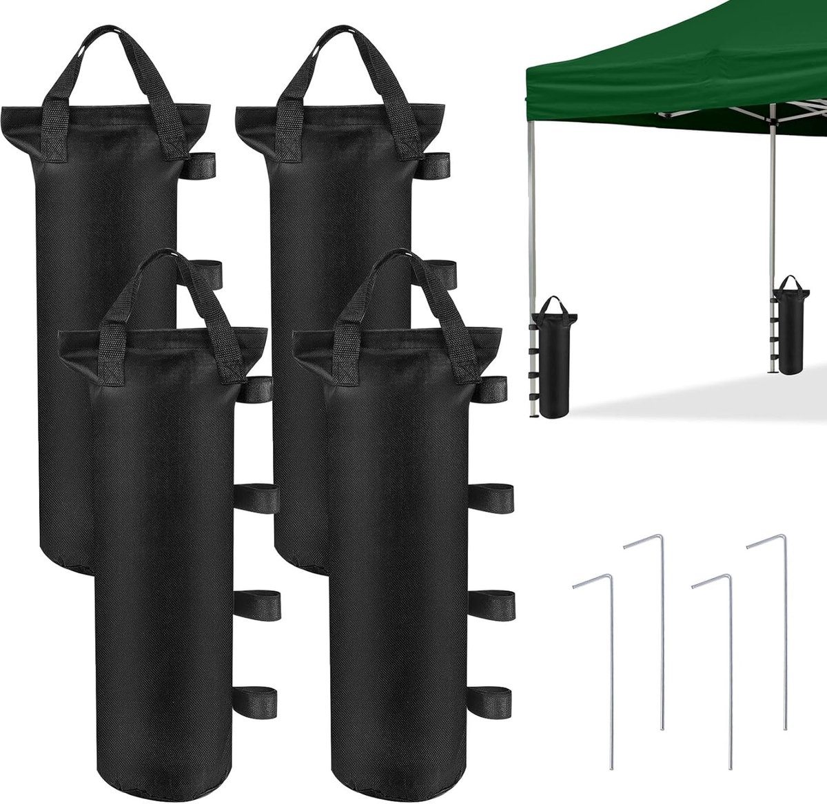 SnelShoppen - 8 x Zandzakken voor Paviljoen, Weerbestendige 800D Oxford Zandzakken met Vaste Spijker voor Camping, Tenten, Parasols, Tuin, Feesten