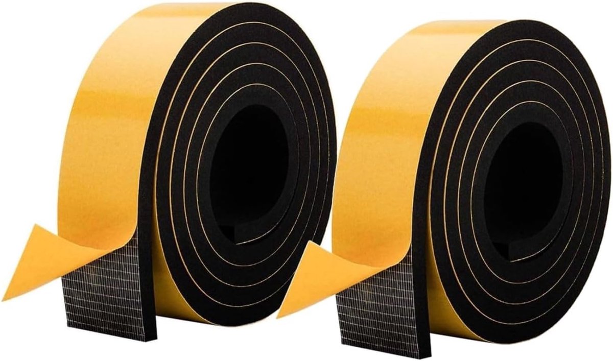 SnelShoppen - 10M Foam Tape Zelfklevend - 50mm Breed - 10mm Dik - Hoge Dichtheid Neopreen - Weerbestendige Kit, Gasket Seal, Antivibratie, Shockproof