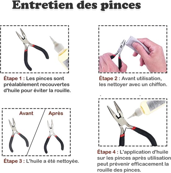 8-Piece Jewelry Making and Repair Tool Set with Scissors, Pliers, Pliers and Bead Accessories - ShopVlot — afbeelding 4