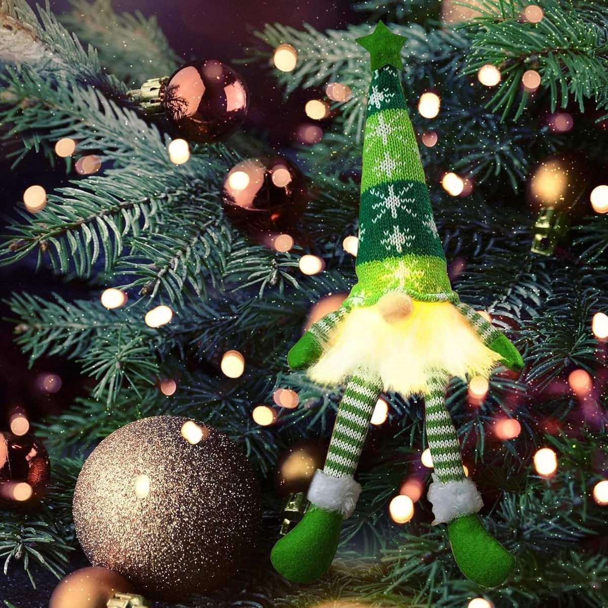 3 Pieces Luminous Christmas Gnome Plush Christmas Gnome Mini Christmas Figure Decoration for Indoor Christmas - ShopVlot — cadeau in Wonen & Interieur - foto 7
