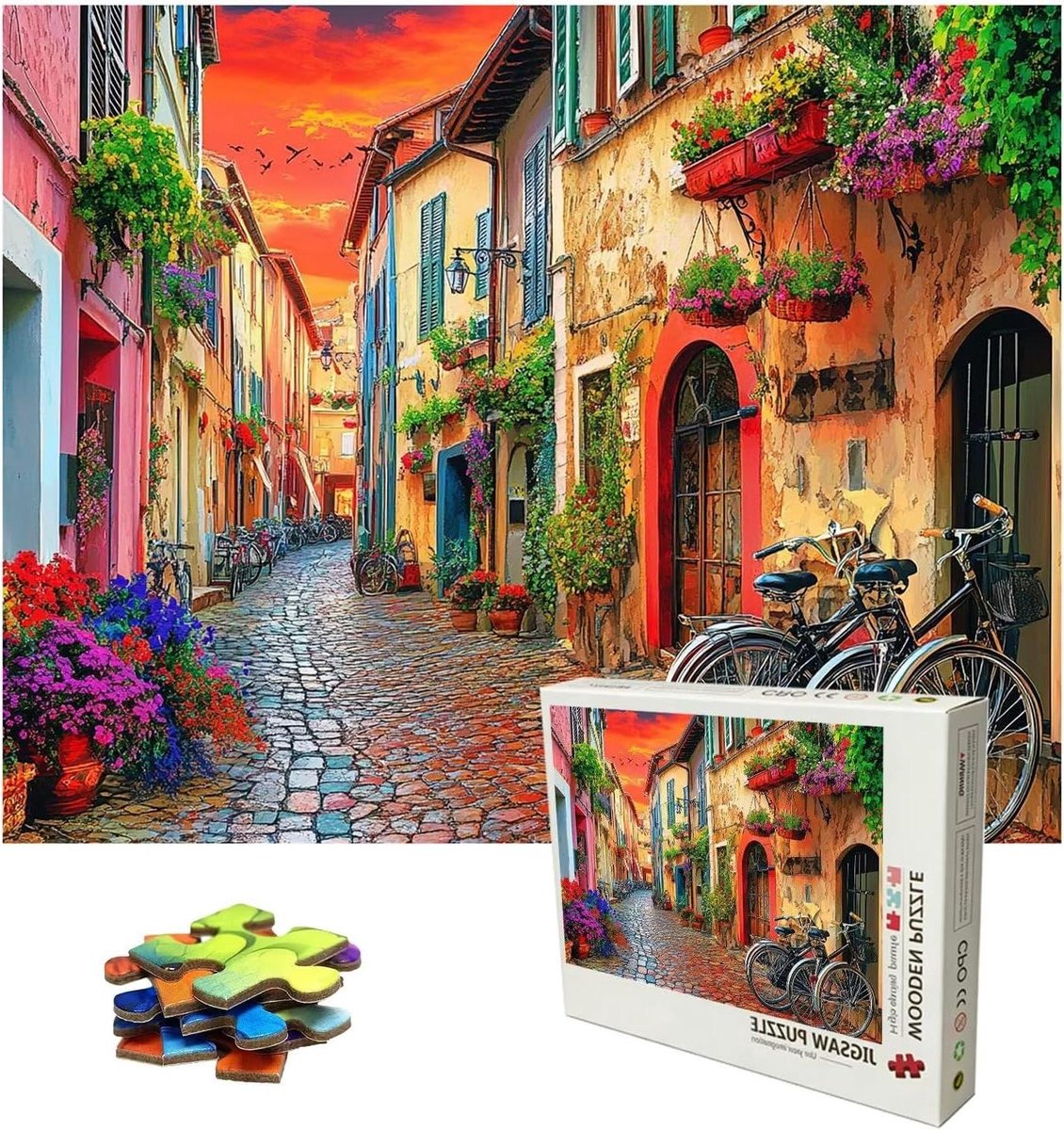 Houten Legpuzzel - Puzzel Volwassenen Educatief Spel - Ontspannen Thuis - Premium Lindehout Kwaliteit - 1565 x 1055 cm - Zonsondergang