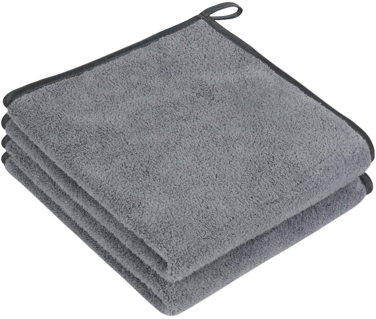 Omgoods - Set van 2 Zachte Microvezel Handdoeken voor Badkamer en Keuken