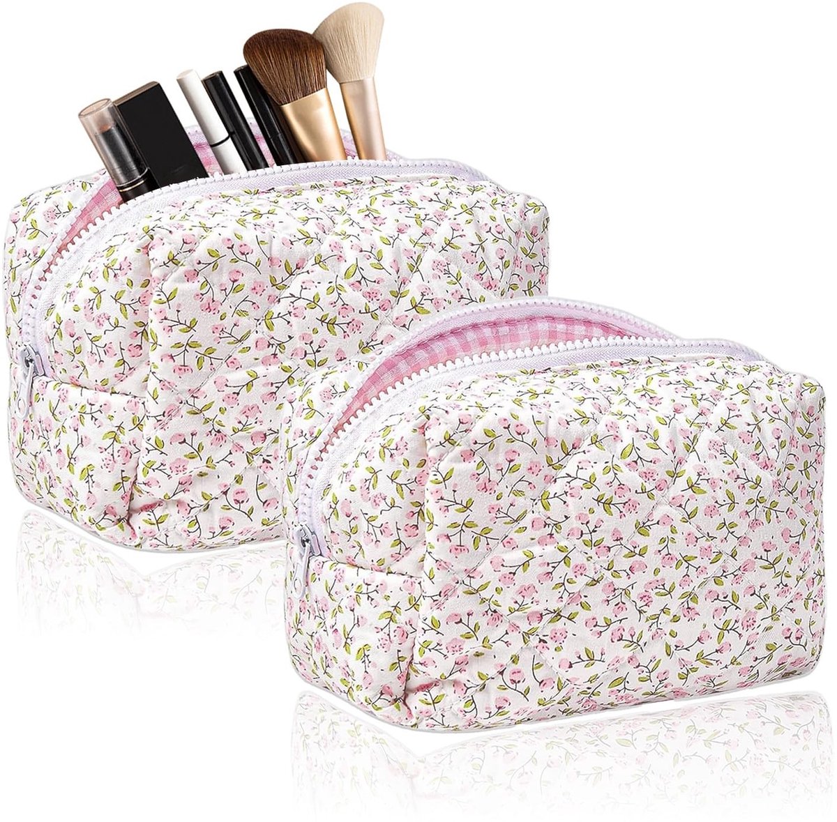Omgoods - Travel Makeup Bag Set - Minimalistische Roze Cosmetica Tassen