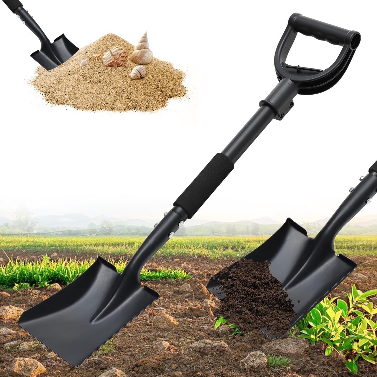 Omgoods - Robuuste Tuinschep met Handvat, 77 cm
