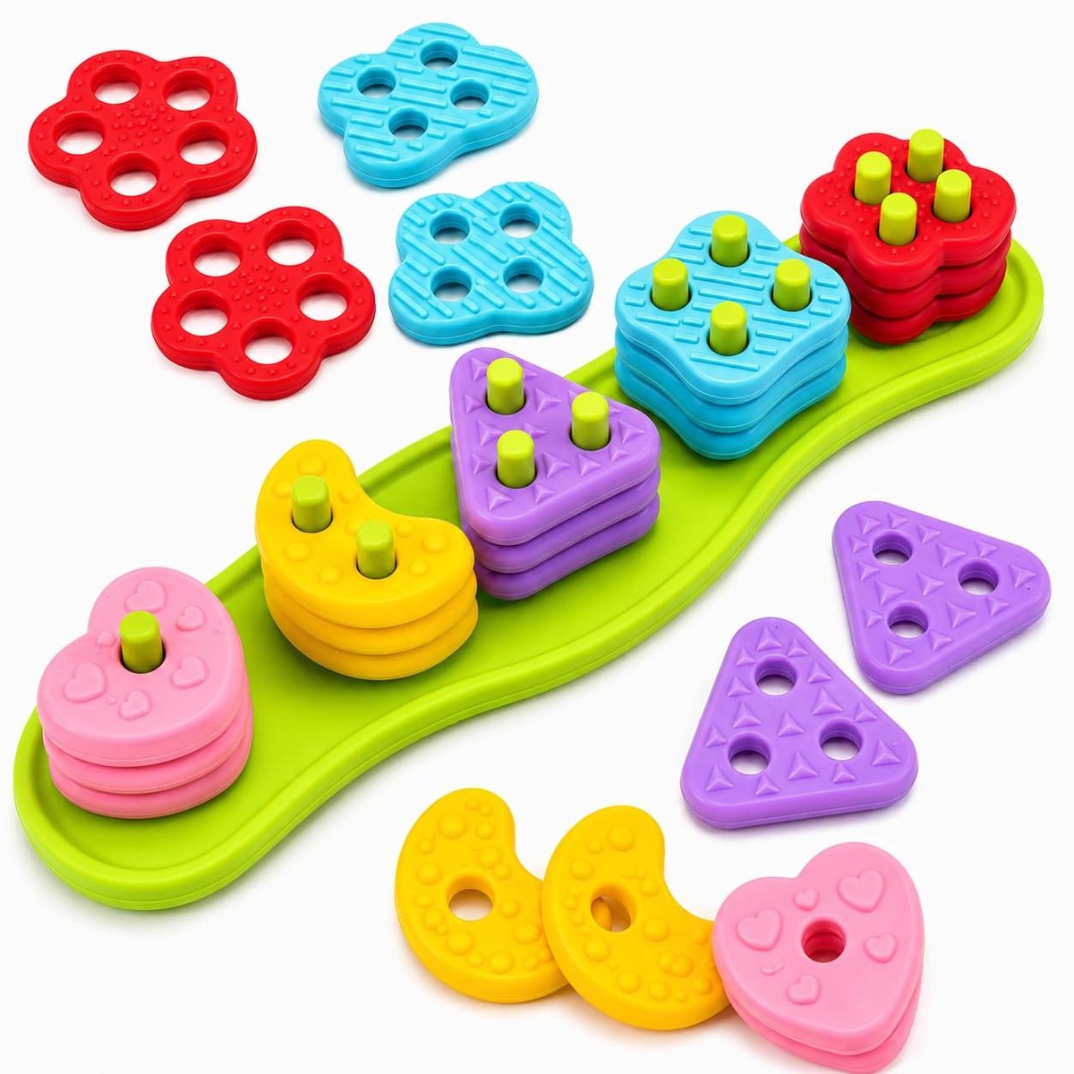 Omgoods - Montessori Siliconen Stapelspeelgoed voor Baby's en Peuters