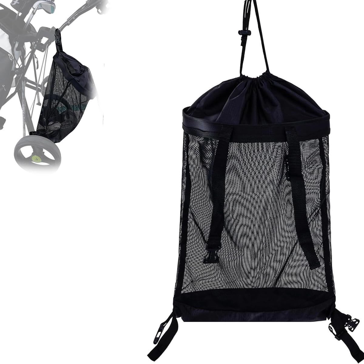 Omgoods - Draagbare Golfkar Opbergtas met Ademend Mesh Ontwerp