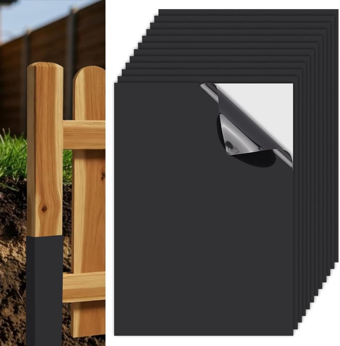 Omgoods - 12 Stuks PVC Dekpaalbeschermers voor Houten Structuren