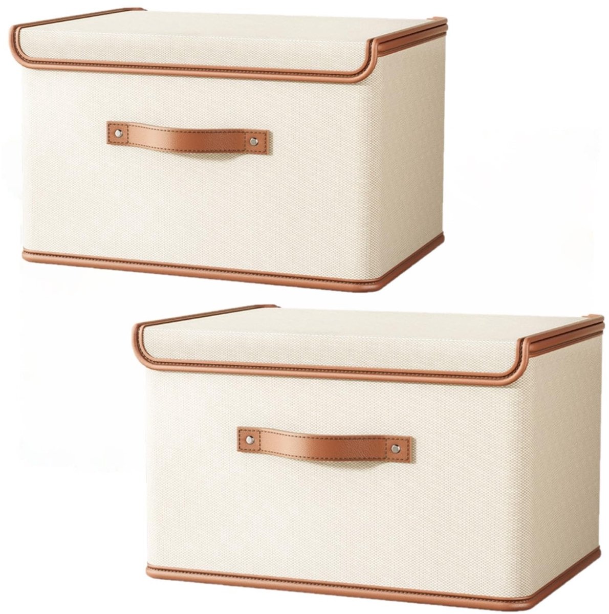 Omgoods - Set van 2 Opvouwbare Opbergdozen van 38 Liter