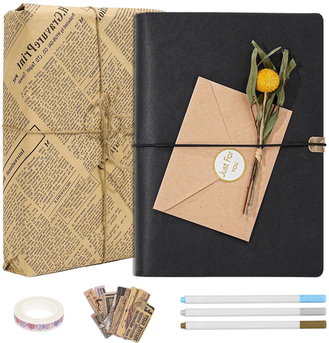 Omgoods - DIY Fotoalbum met Faux Leren Kaft en 30 Bladen