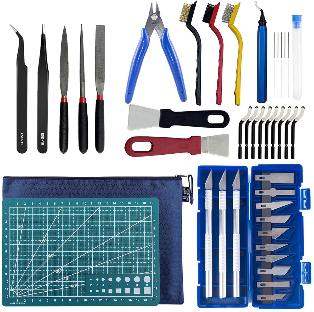 Omgoods - Gereedschapsset voor 3D-Printers, 42 Stuks voor Onderhoud en Reiniging