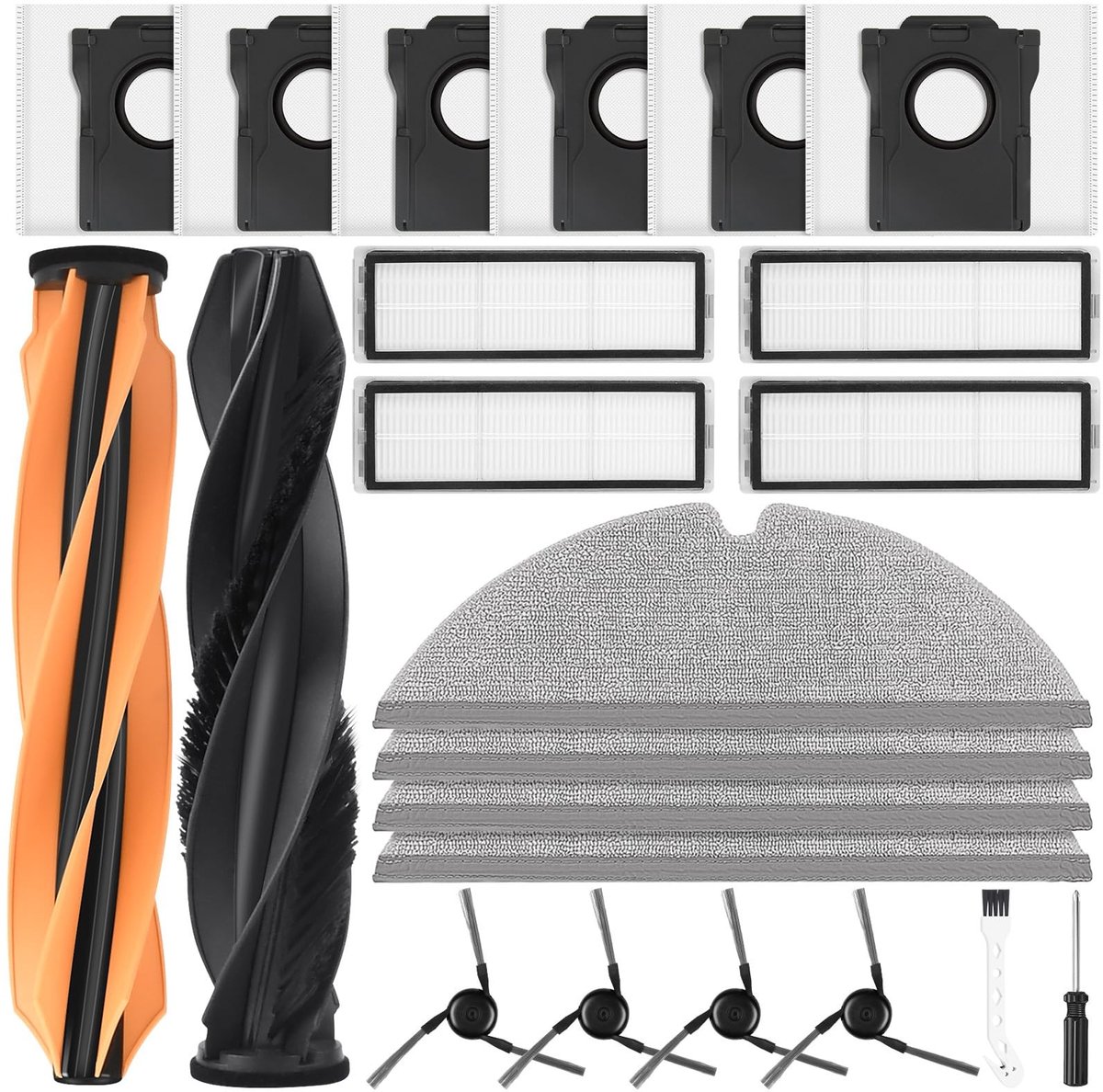 Omgoods - 21-delige Accessoireset voor Dreame D20 Pro Plus Robotstofzuiger