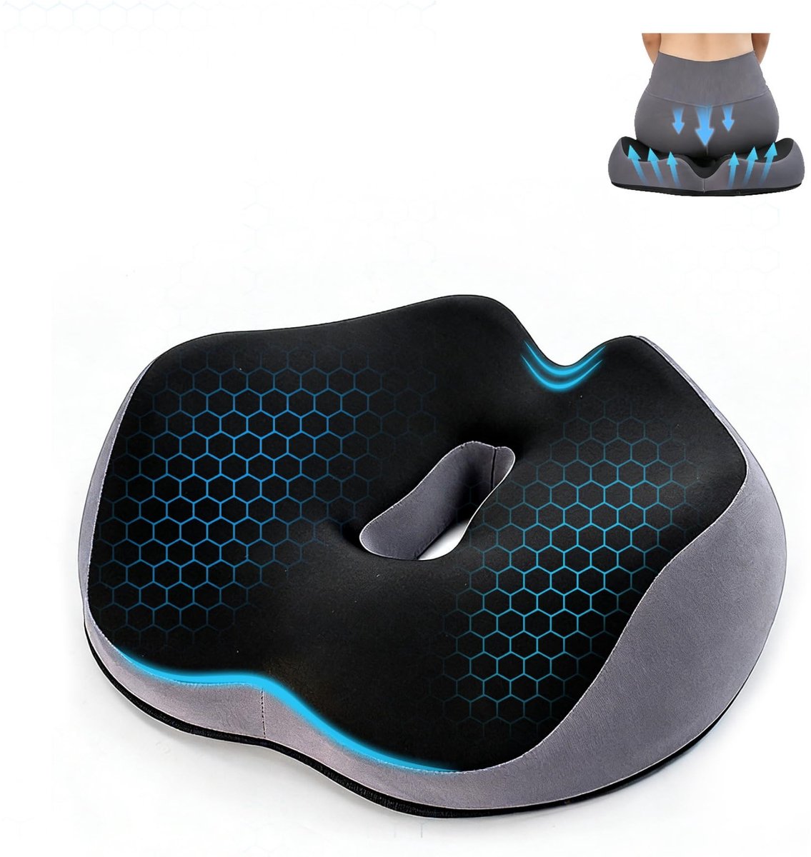 Omgoods - Ergonomisch Donut Zitkussen met U-vorm voor Ondersteuning