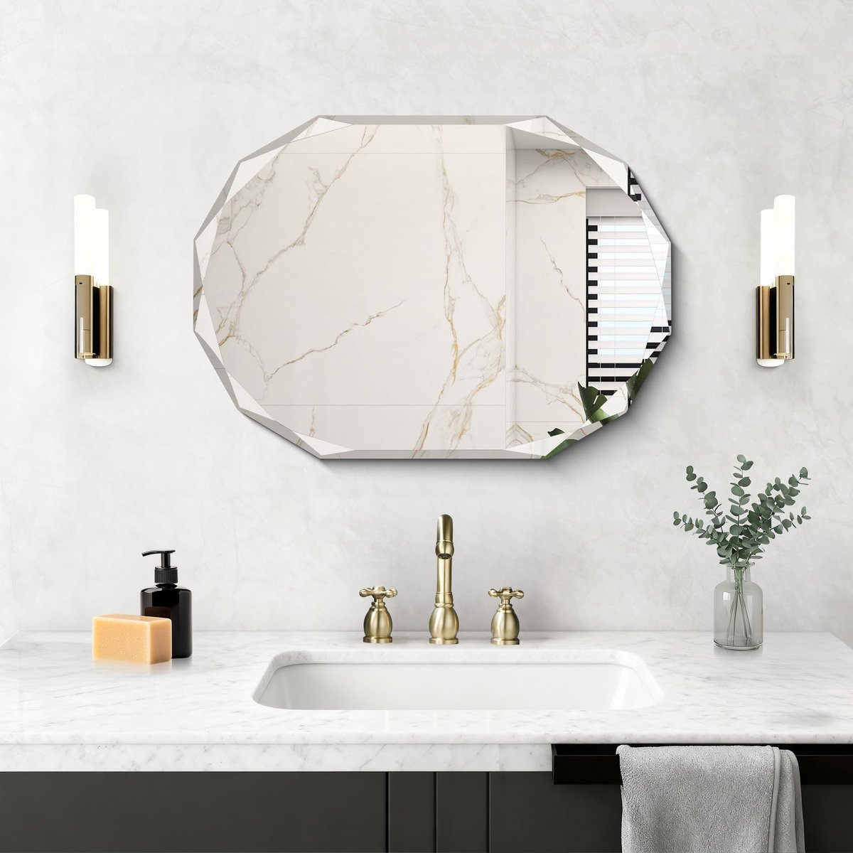 Omgoods - Frameloze Wandspiegel 50 x 70 cm voor Badkamer en Woonkamer