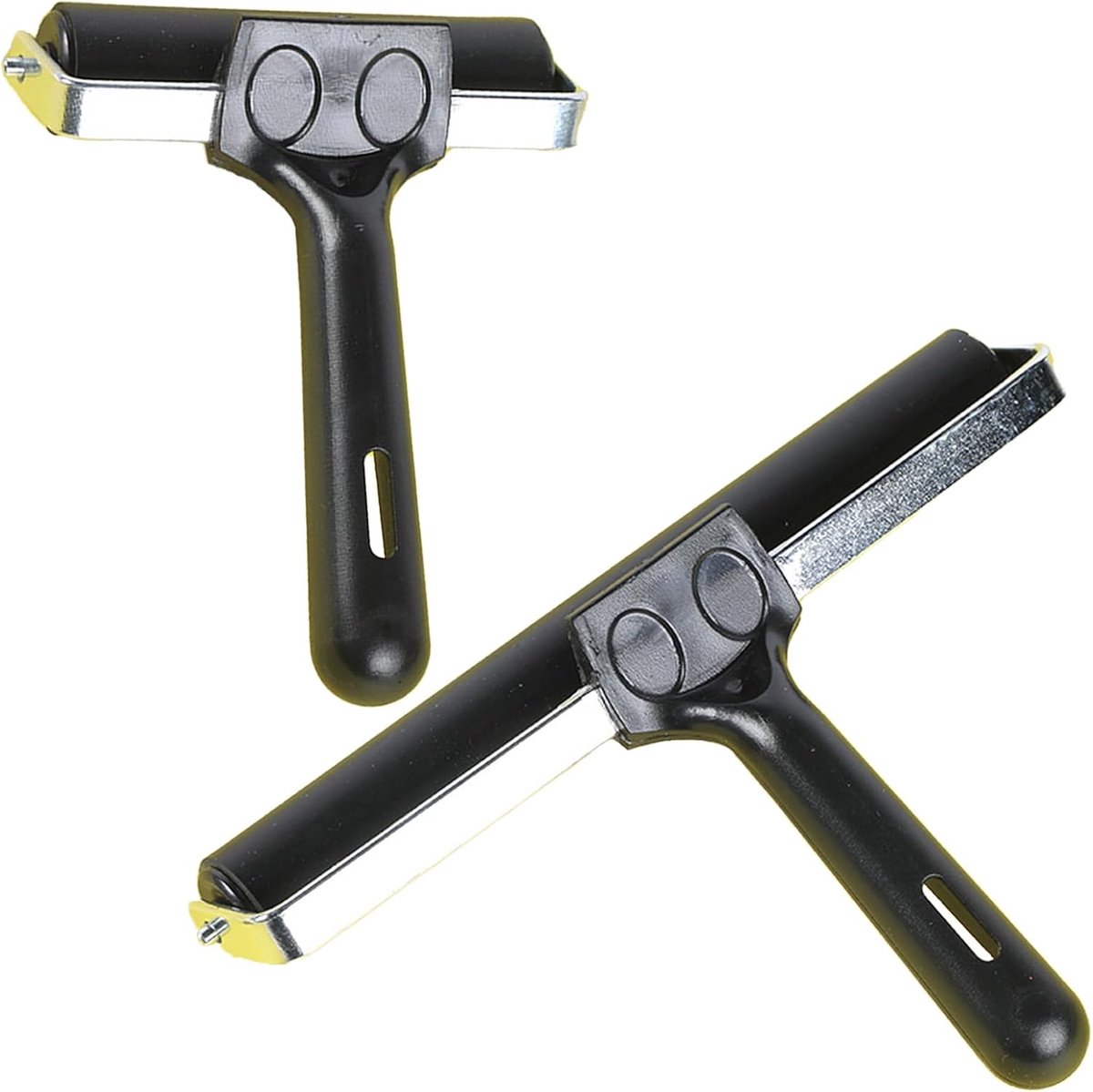 SnelShoppen - 2 Stuks Rubber Roller Remmen, Zachte Rubber Roller voor Handwerk, Inktafdruk Metaal Rol, Eenvoudig in Gebruik, Geen Sterke Druk Nodig
