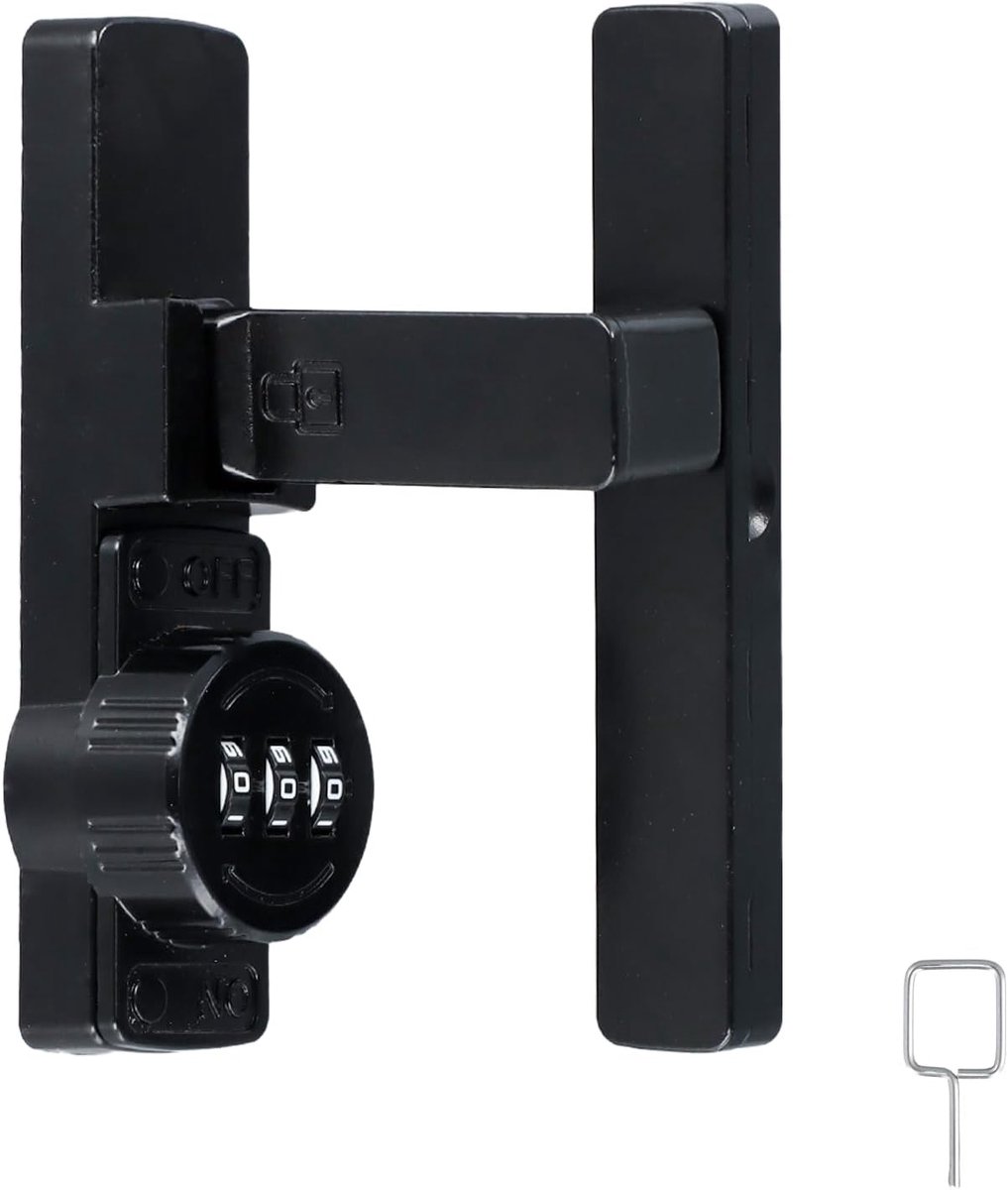 Sliding door lock, 90° door latch with password lock, zinc alloy, door latch with screws and glue, door latch for - ShopVlot