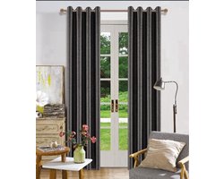 SB Line Kant en klaar Gordijn - Verduisterend - Met ringen - 140x260 cm - Antracietgrijs
