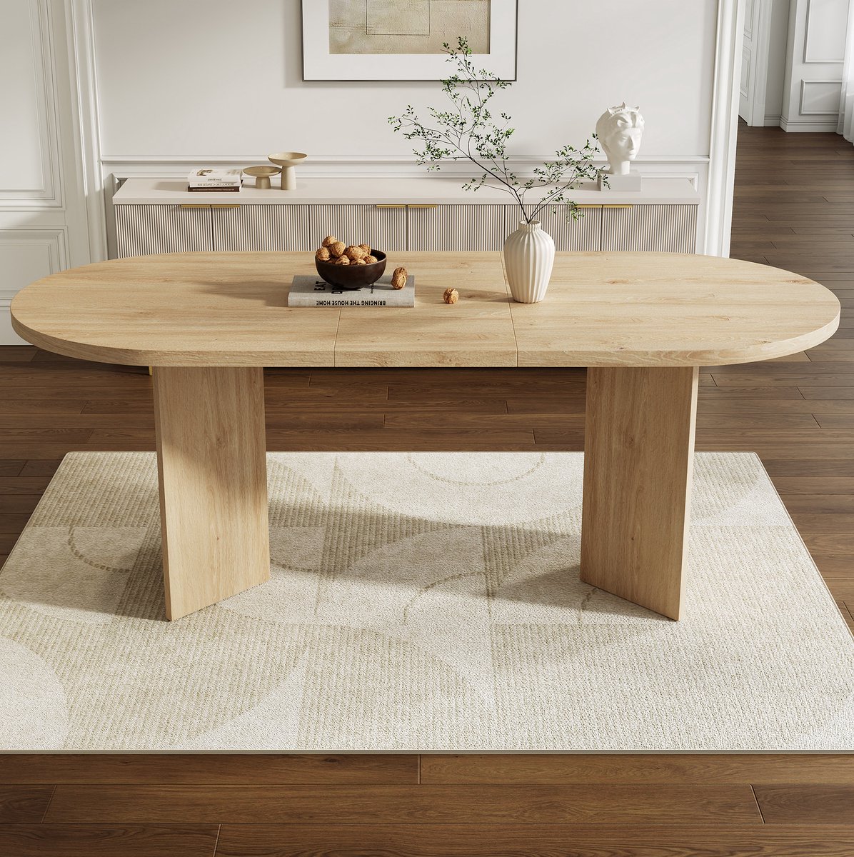 HAUSS SPOLE Eettafel - Verdikt Tafelblad Met Afgeronde Hoeken - Voor 6 Tot 8 Personen In E