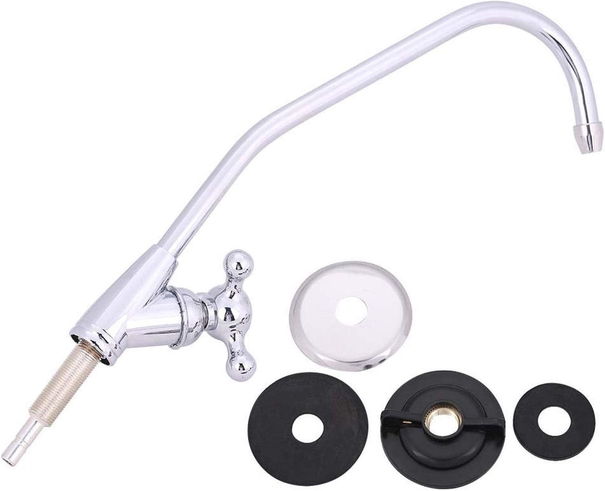 Efficiënte Waterfilter voor Gooseneck Kraan, Ideaal voor Drinkwater, 1/4'' Koper, Omgekeerde Osmose en Keukenfilter