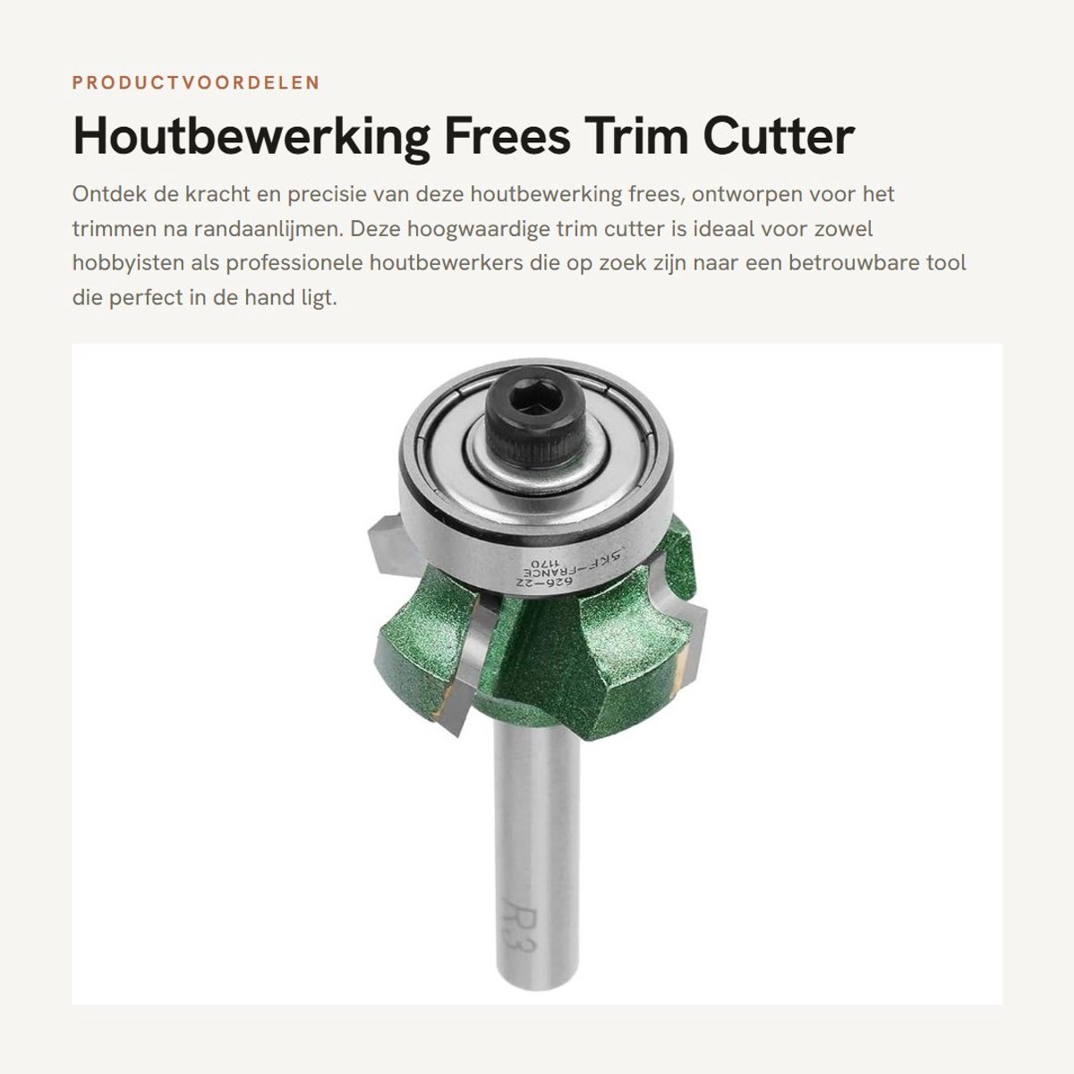 Inovra- Frees 4 Tanden - Houtbewerking Cutter - Trimmen - Wolfraamstaal - Randaanlijmen - Scherp en Duurzaam - Houtfrees