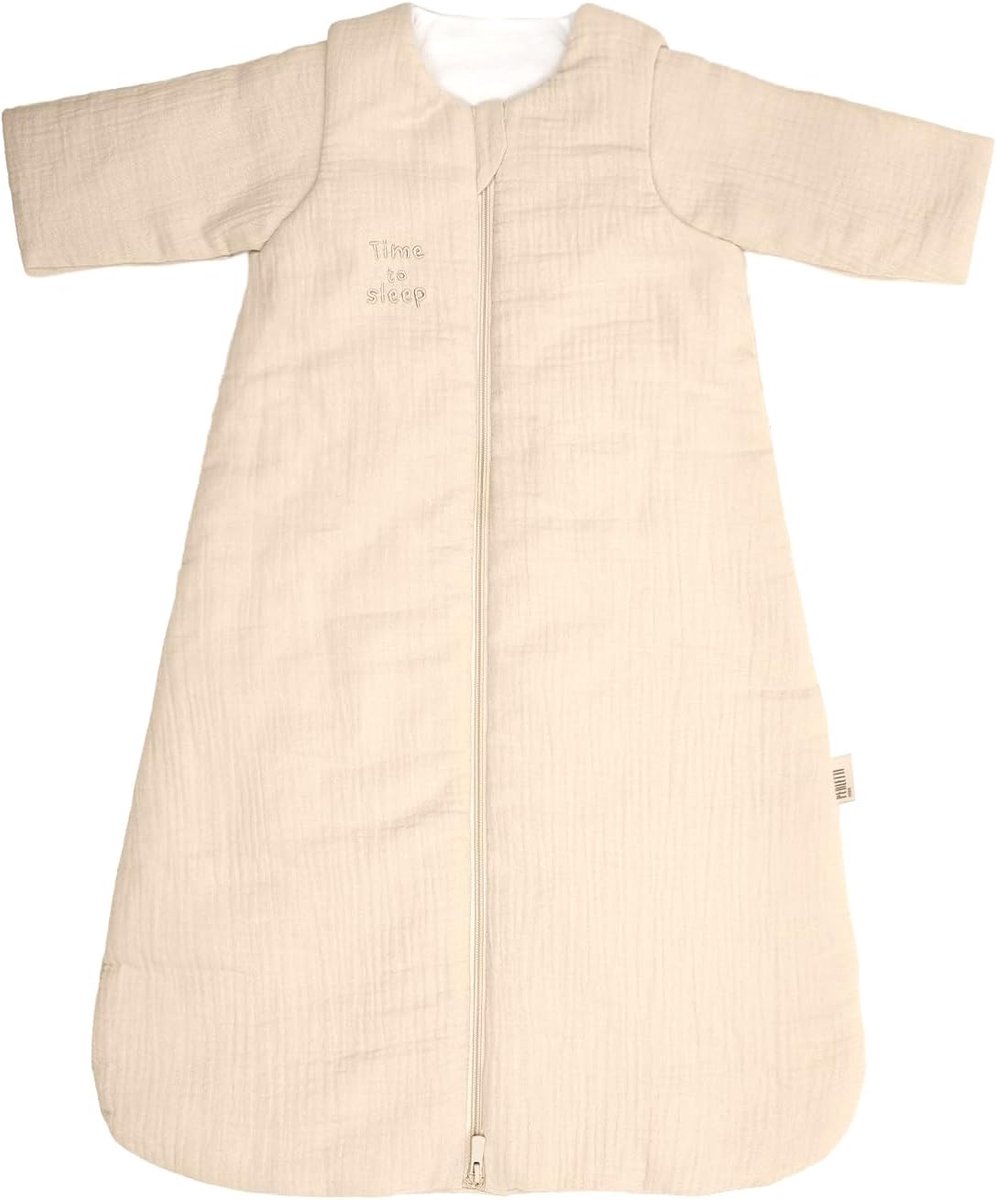 SnelShoppen - Babyslaapzak 2.5 TOG Afneembare Mouwen Biologisch Katoen - Warme Slaapzak voor Peuters Herfst Winter - Unisex Baby Slaapzak met Rits