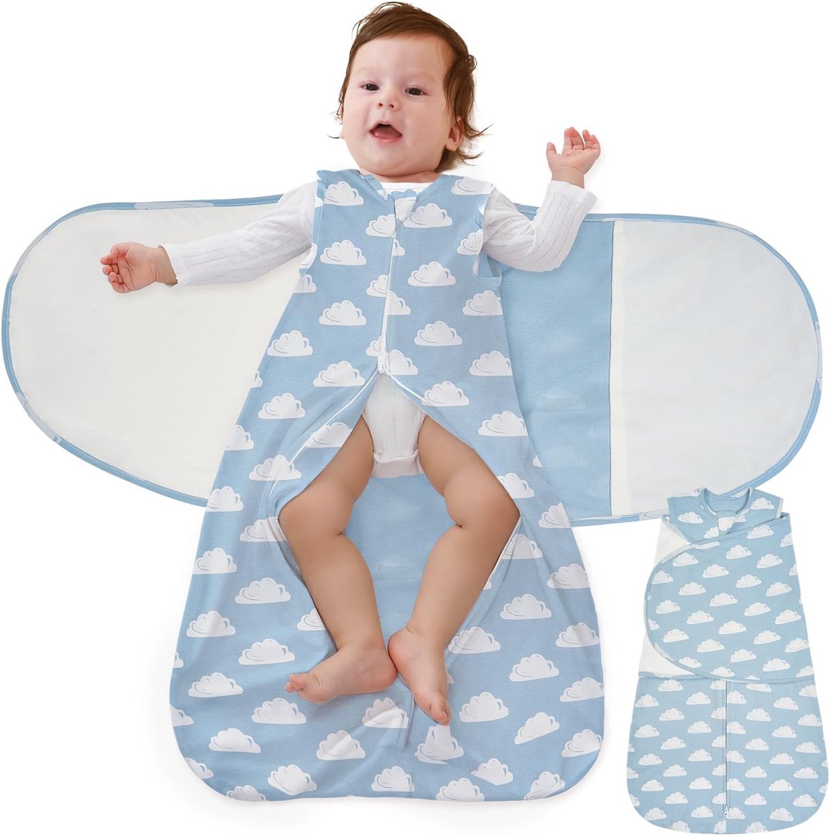 Thijox - Babyslaapzak 1.0 TOG, 100% Katoenen Zomerslaapzak voor Baby's 0-6/6-12 maanden, Ideaal voor Zomer, Comfortabel en Veilig Slapen