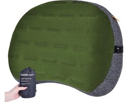 Thijox - TREKOLOGY ALUFT PLUS SE - Opblaasbaar Campingkussen Ultralicht, Compact & Comfortabel Outdoor Kussen voor Wandelen, Backpacken, Reizen, Groen